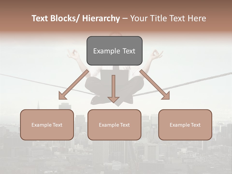 A Man Sitting On A Rope With A Laptop In His Hands PowerPoint Template