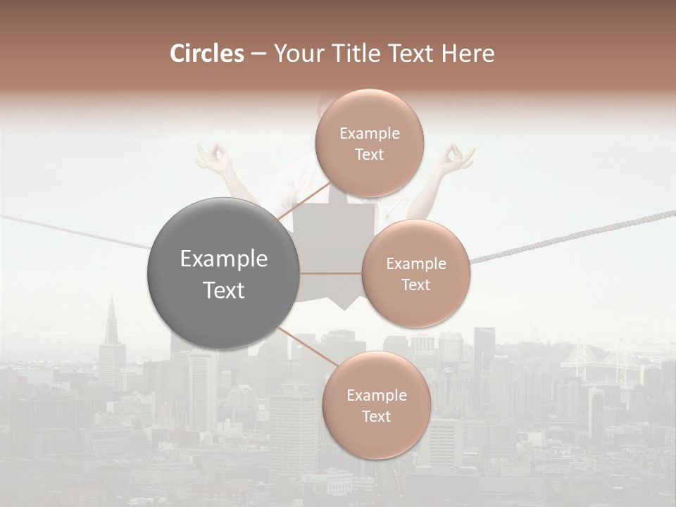 A Man Sitting On A Rope With A Laptop In His Hands PowerPoint Template