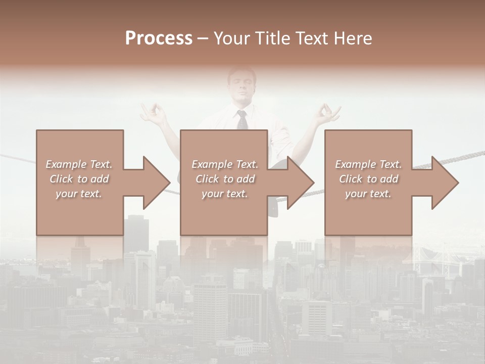 A Man Sitting On A Rope With A Laptop In His Hands PowerPoint Template