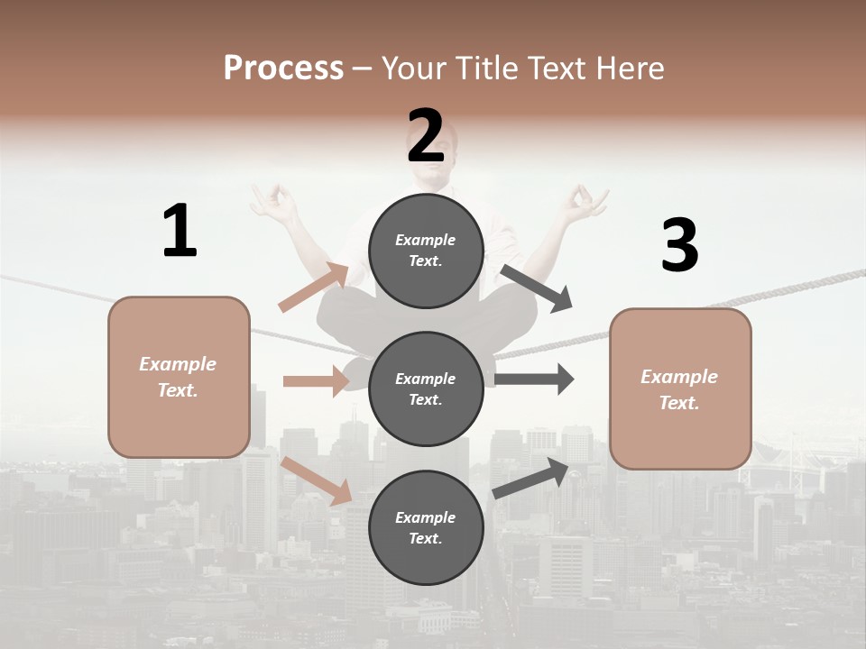 A Man Sitting On A Rope With A Laptop In His Hands PowerPoint Template
