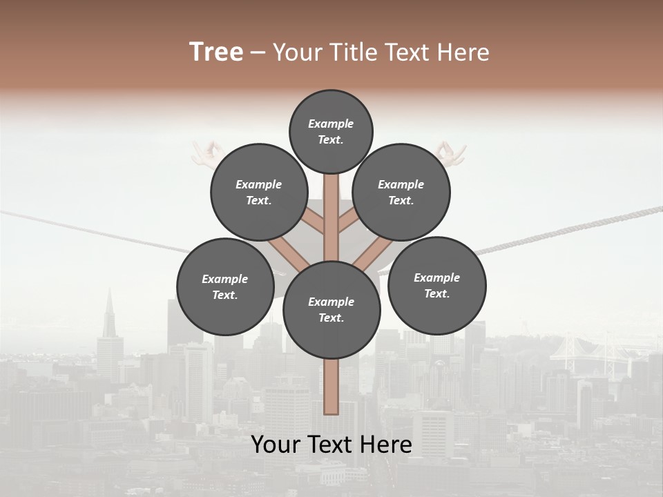 A Man Sitting On A Rope With A Laptop In His Hands PowerPoint Template