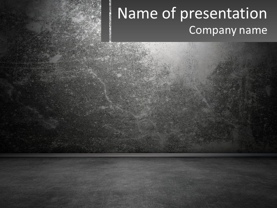 A Black And White Photo Of An Empty Room PowerPoint Template