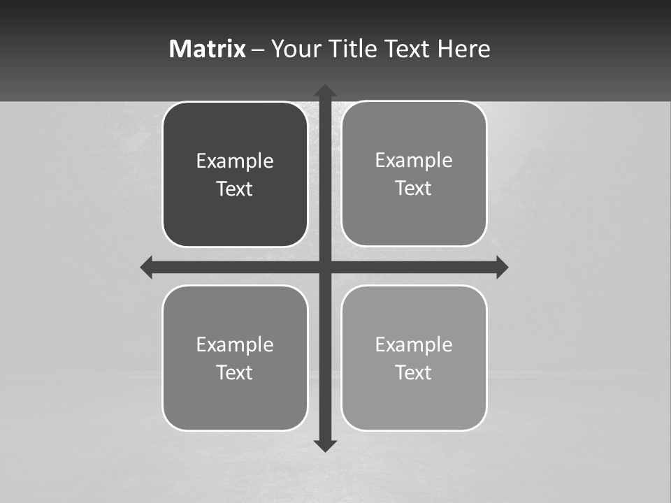 A Black And White Photo Of An Empty Room PowerPoint Template