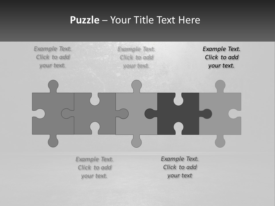 A Black And White Photo Of An Empty Room PowerPoint Template