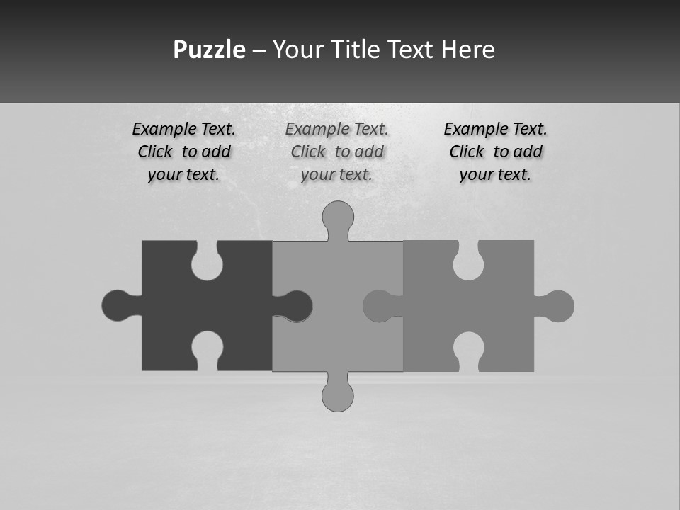 A Black And White Photo Of An Empty Room PowerPoint Template