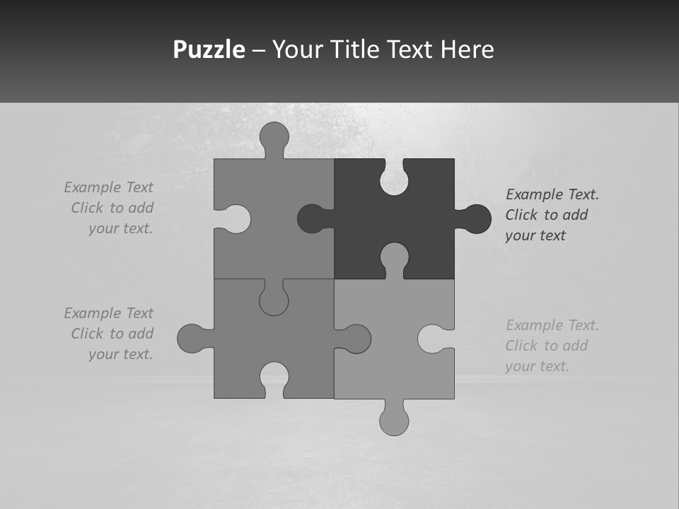 A Black And White Photo Of An Empty Room PowerPoint Template