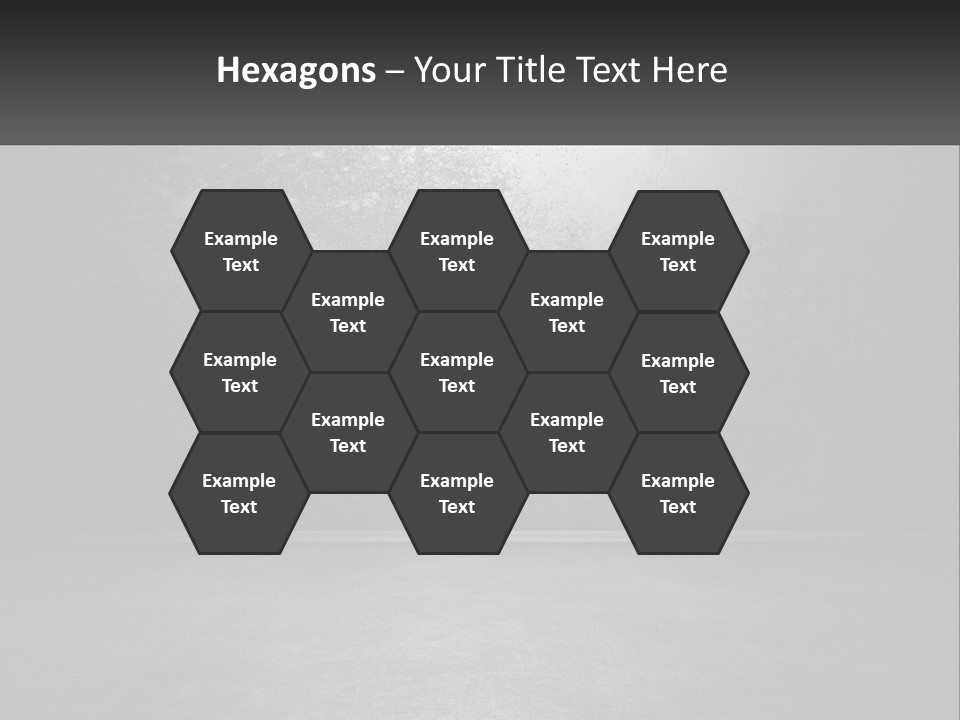 A Black And White Photo Of An Empty Room PowerPoint Template