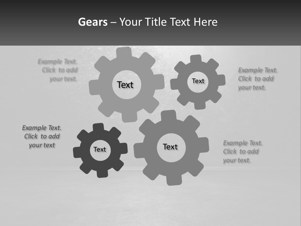 A Black And White Photo Of An Empty Room PowerPoint Template