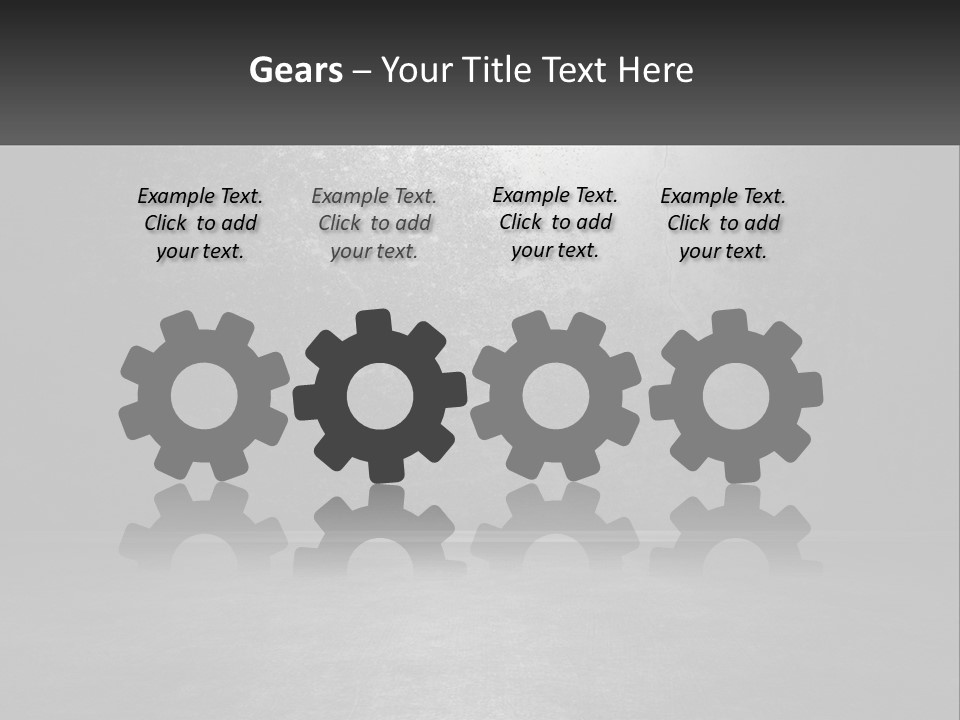 A Black And White Photo Of An Empty Room PowerPoint Template