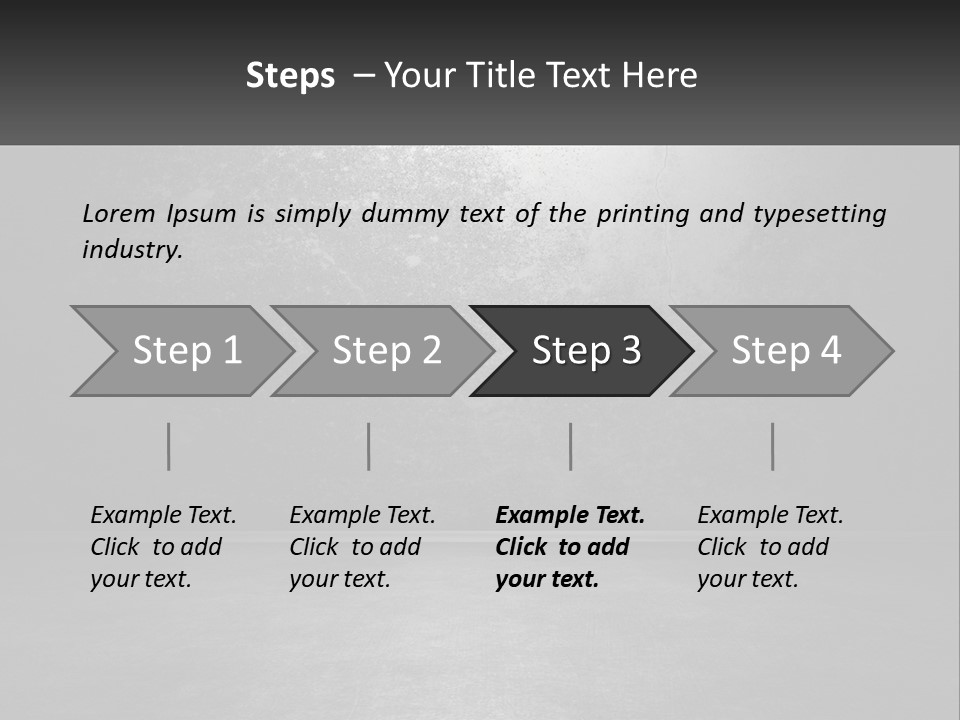 A Black And White Photo Of An Empty Room PowerPoint Template