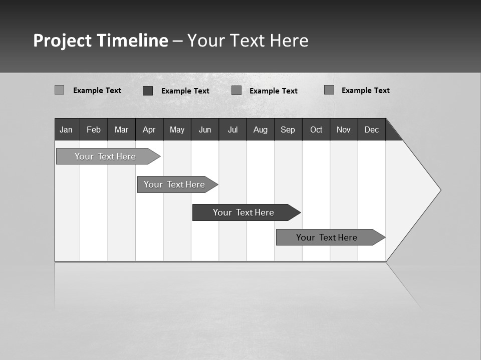 A Black And White Photo Of An Empty Room PowerPoint Template
