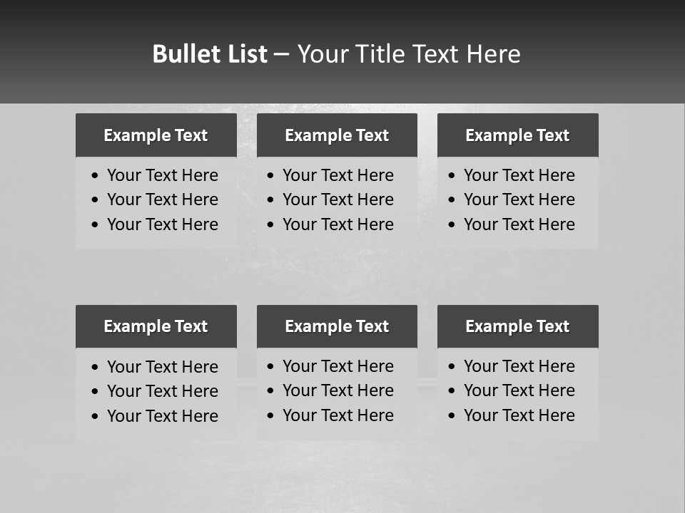 A Black And White Photo Of An Empty Room PowerPoint Template