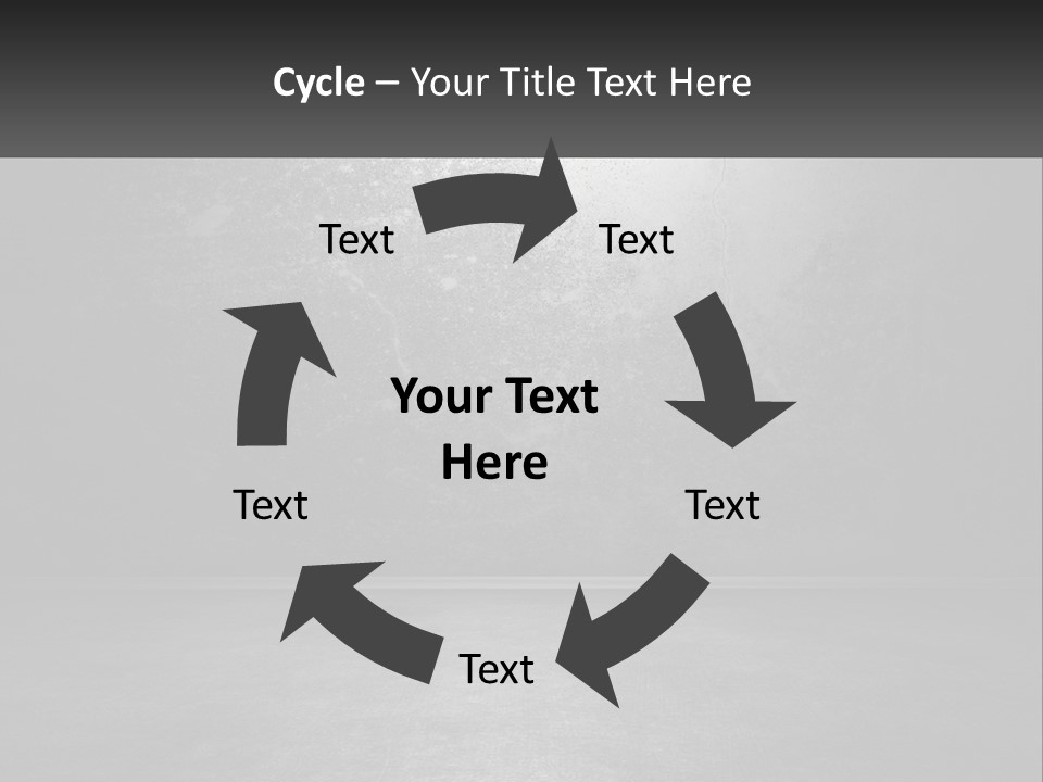 A Black And White Photo Of An Empty Room PowerPoint Template