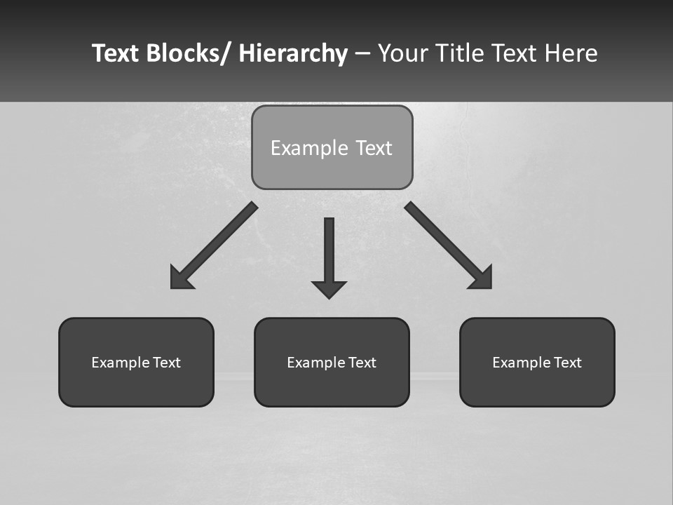 A Black And White Photo Of An Empty Room PowerPoint Template