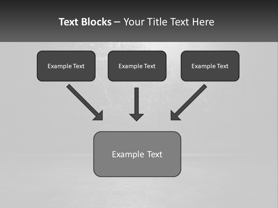 A Black And White Photo Of An Empty Room PowerPoint Template