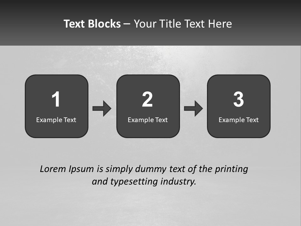 A Black And White Photo Of An Empty Room PowerPoint Template