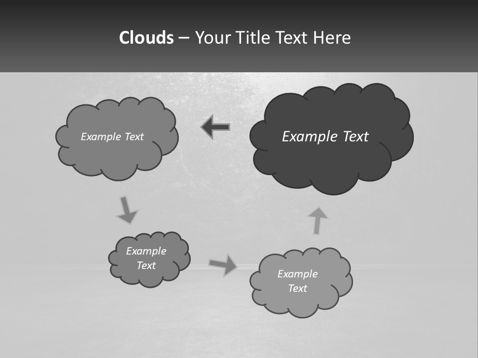 A Black And White Photo Of An Empty Room PowerPoint Template