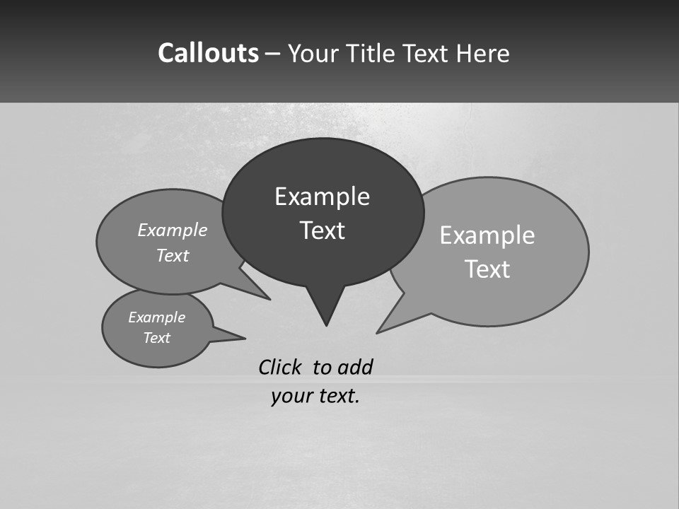 A Black And White Photo Of An Empty Room PowerPoint Template