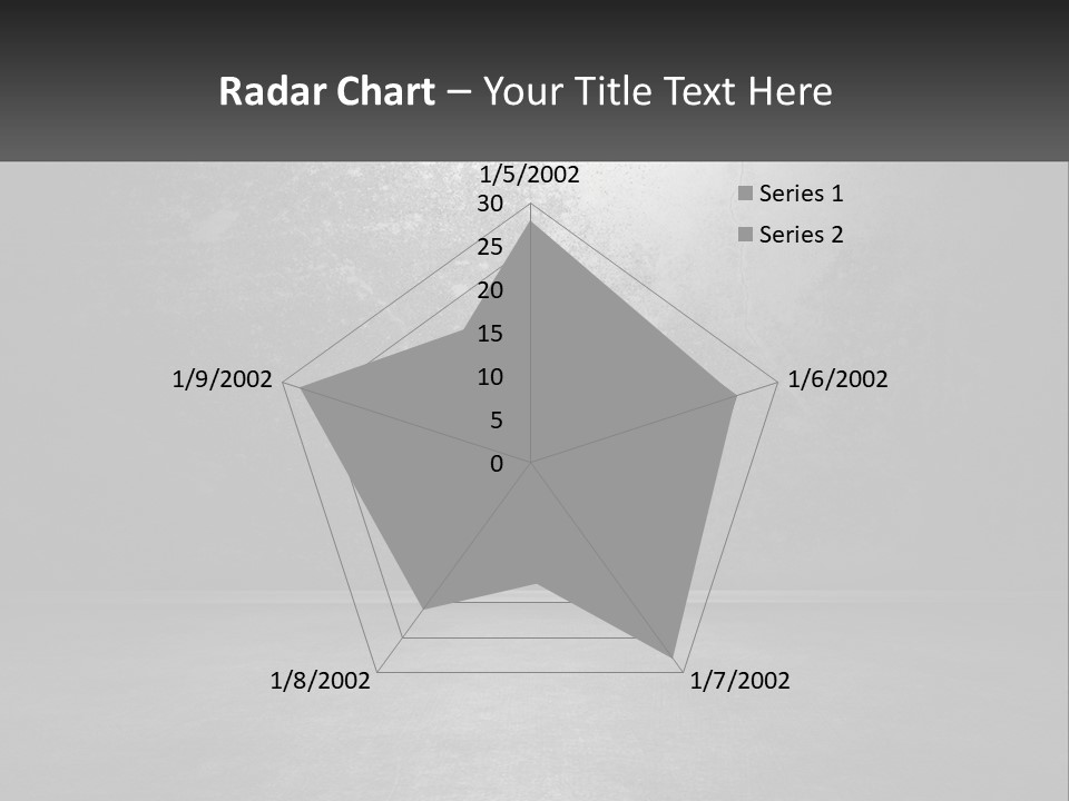A Black And White Photo Of An Empty Room PowerPoint Template