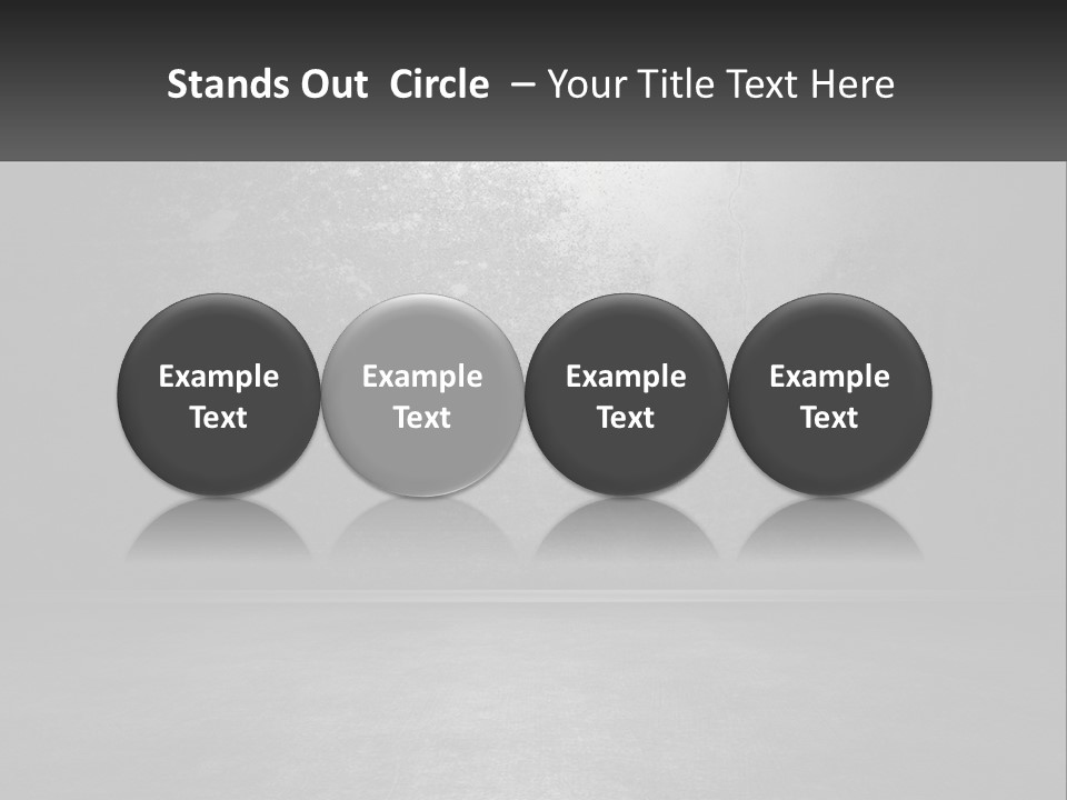 A Black And White Photo Of An Empty Room PowerPoint Template