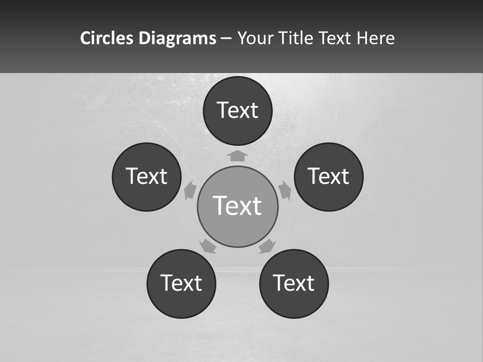 A Black And White Photo Of An Empty Room PowerPoint Template