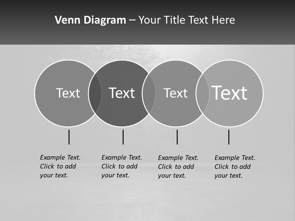 A Black And White Photo Of An Empty Room PowerPoint Template