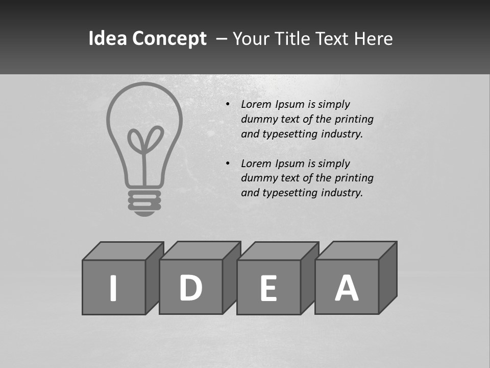 A Black And White Photo Of An Empty Room PowerPoint Template