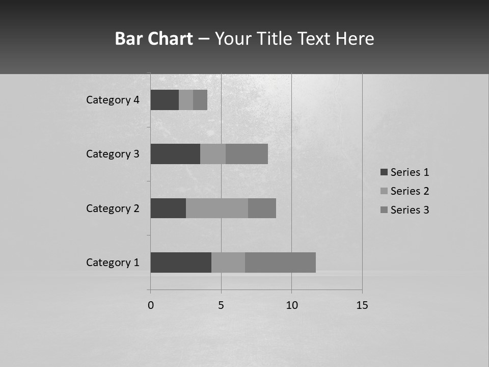A Black And White Photo Of An Empty Room PowerPoint Template