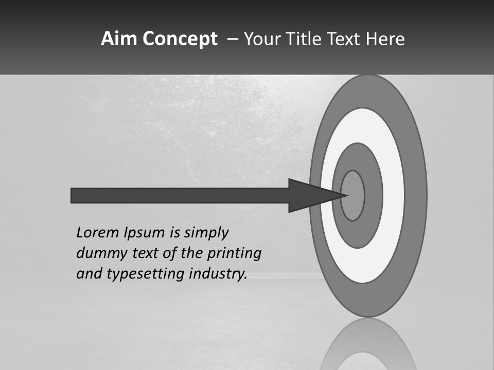 A Black And White Photo Of An Empty Room PowerPoint Template