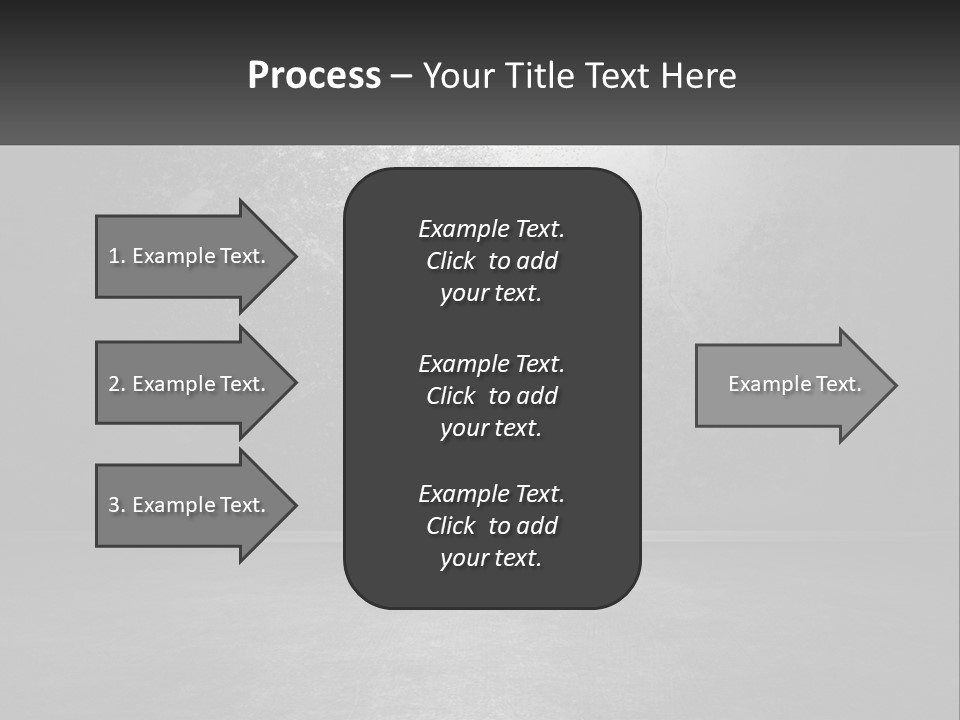 A Black And White Photo Of An Empty Room PowerPoint Template