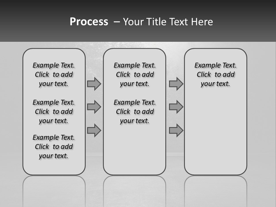 A Black And White Photo Of An Empty Room PowerPoint Template