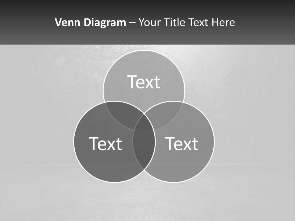 A Black And White Photo Of An Empty Room PowerPoint Template