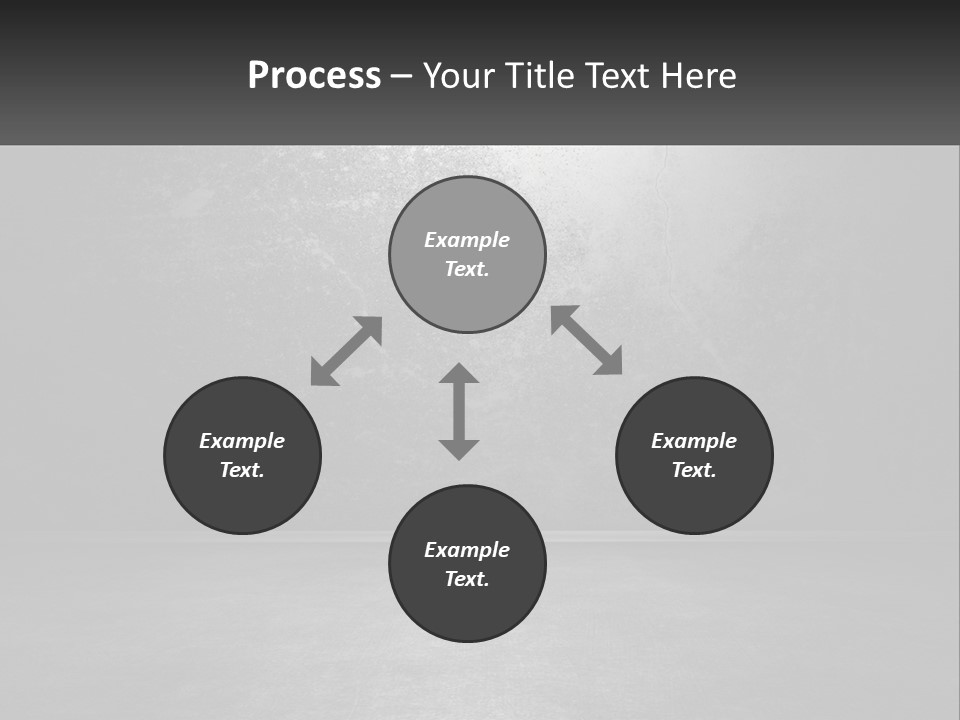 A Black And White Photo Of An Empty Room PowerPoint Template