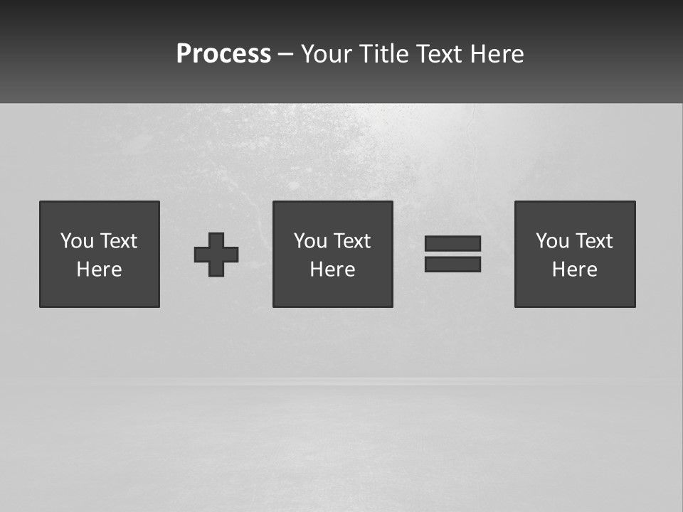 A Black And White Photo Of An Empty Room PowerPoint Template
