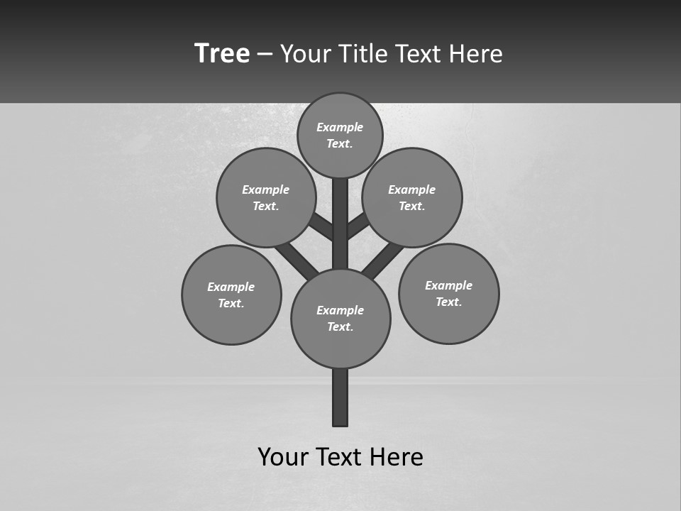 A Black And White Photo Of An Empty Room PowerPoint Template