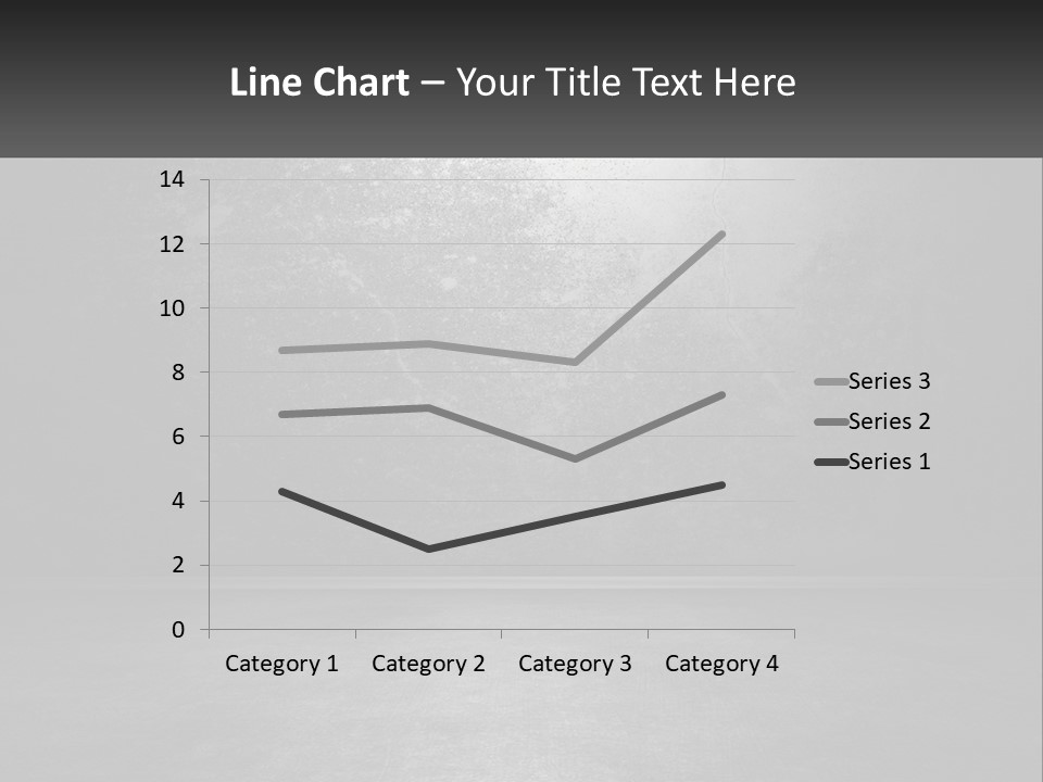 A Black And White Photo Of An Empty Room PowerPoint Template