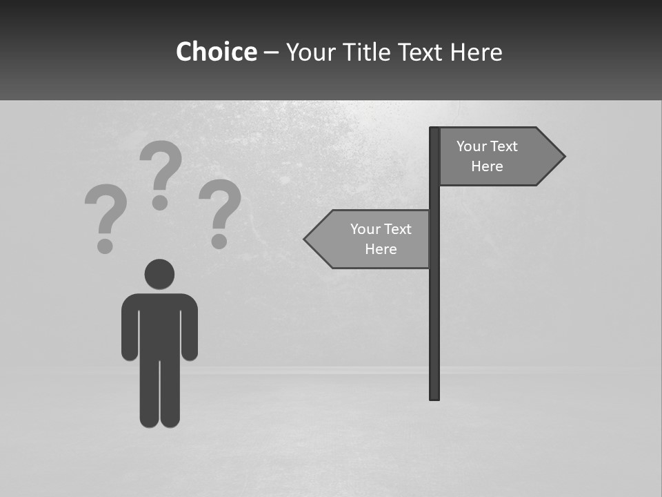 A Black And White Photo Of An Empty Room PowerPoint Template