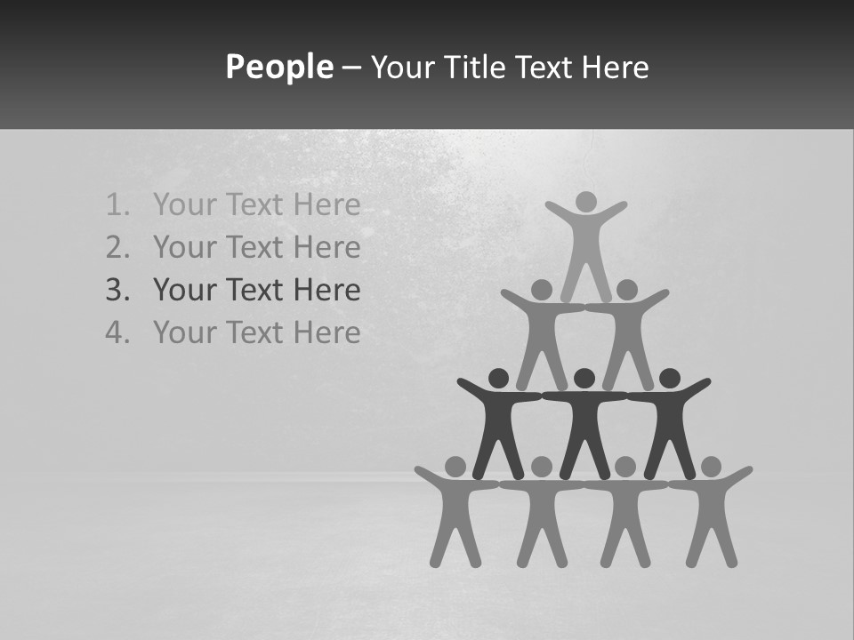 A Black And White Photo Of An Empty Room PowerPoint Template