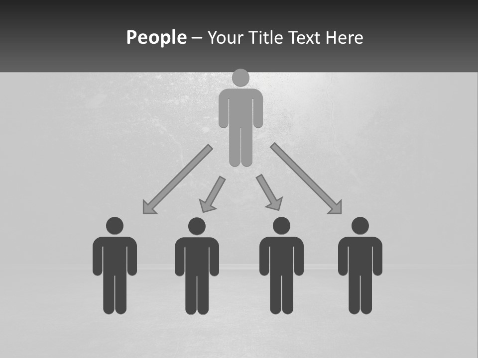 A Black And White Photo Of An Empty Room PowerPoint Template