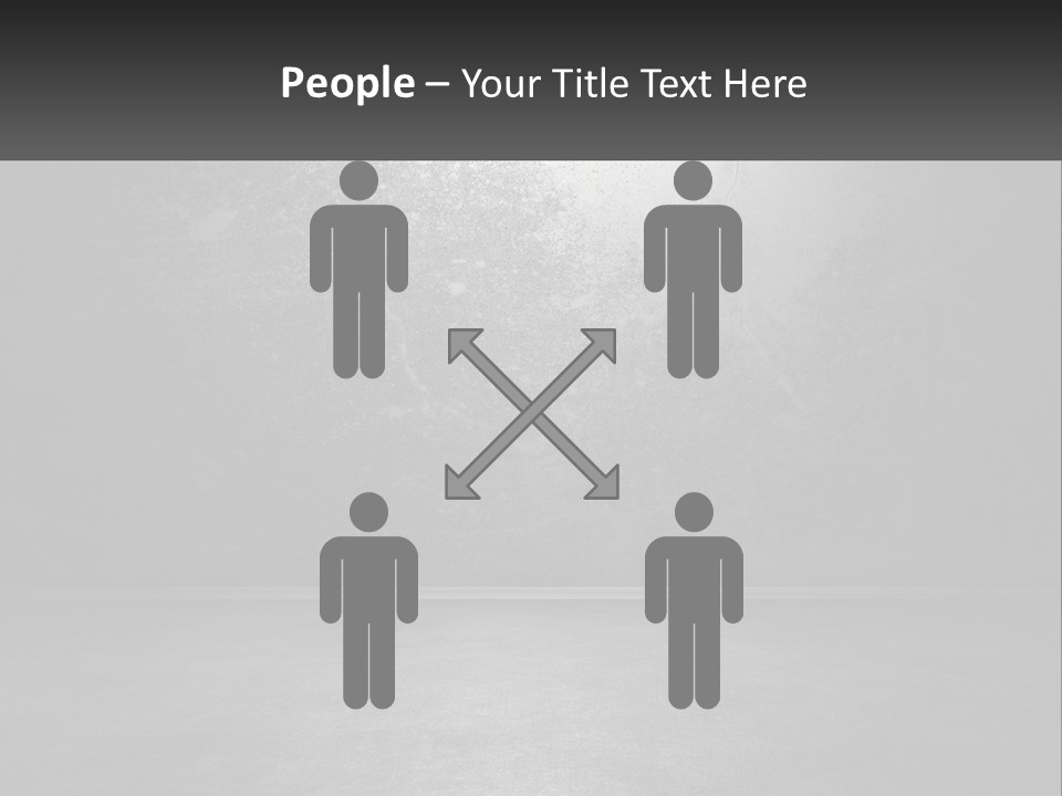 A Black And White Photo Of An Empty Room PowerPoint Template