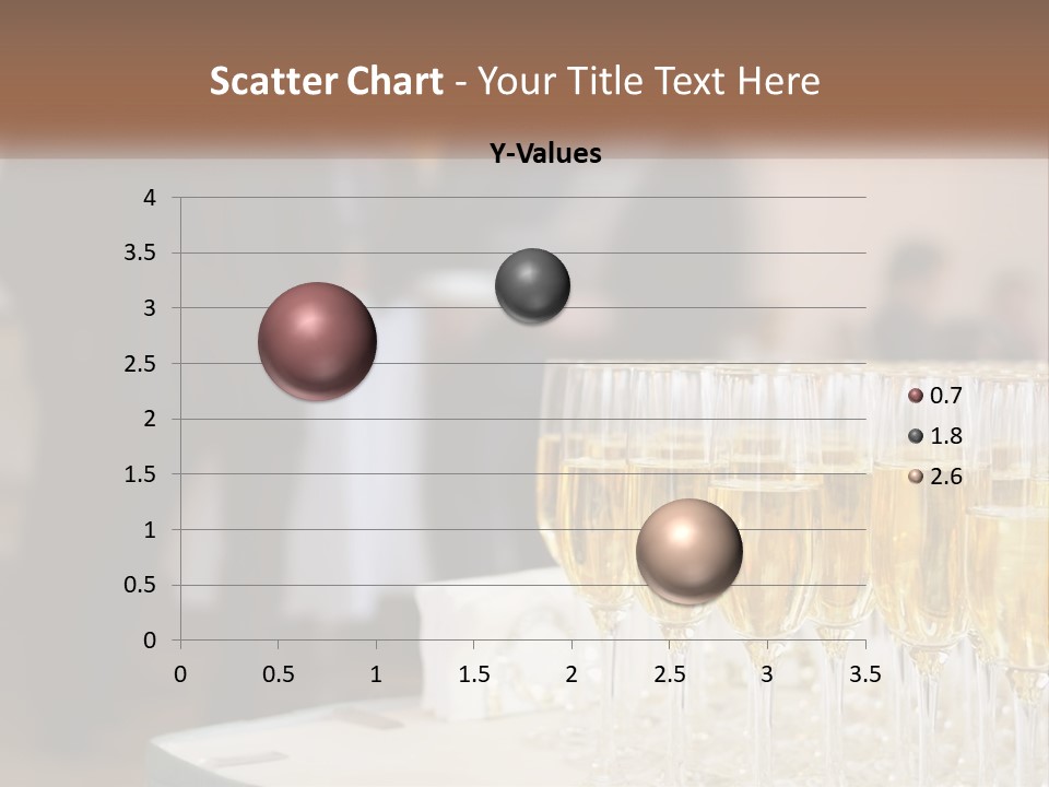 A Group Of People Standing Around A Table With Glasses Of Champagne PowerPoint Template