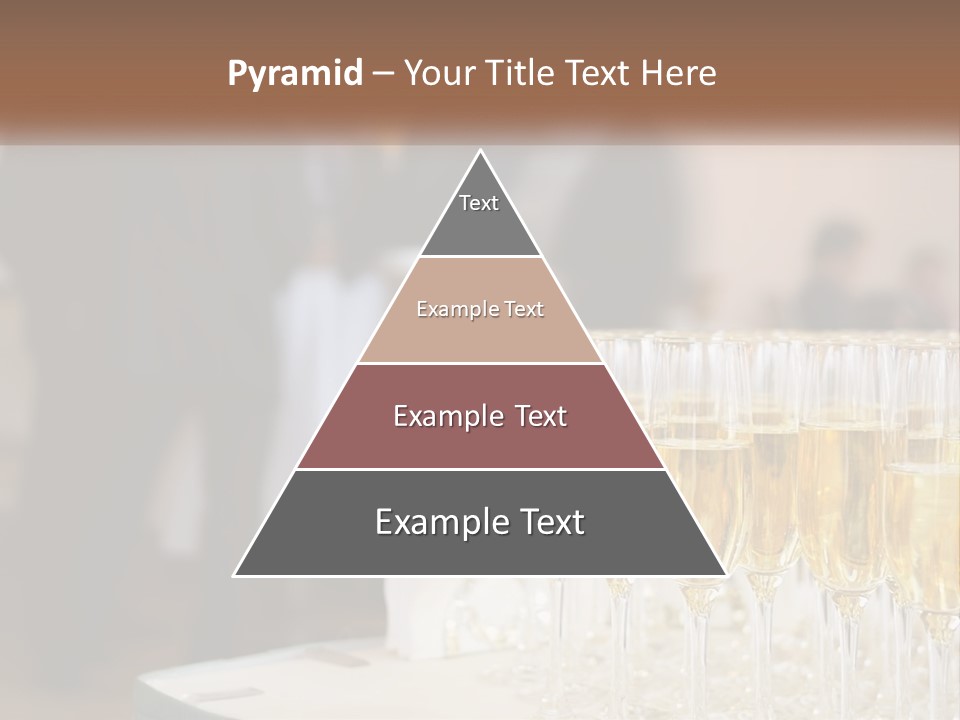 A Group Of People Standing Around A Table With Glasses Of Champagne PowerPoint Template