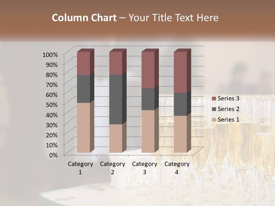 A Group Of People Standing Around A Table With Glasses Of Champagne PowerPoint Template