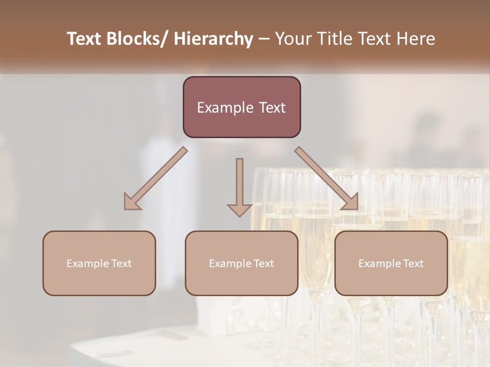 A Group Of People Standing Around A Table With Glasses Of Champagne PowerPoint Template