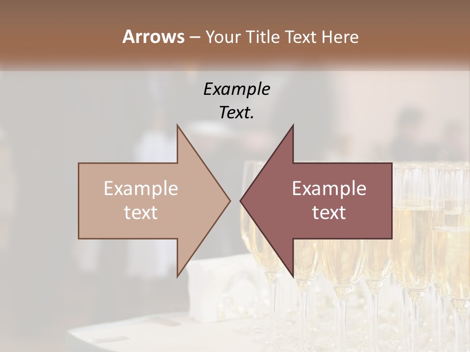 A Group Of People Standing Around A Table With Glasses Of Champagne PowerPoint Template
