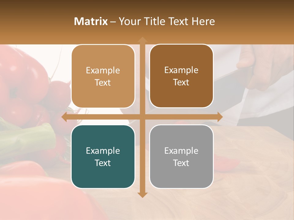 A Person Cutting A Tomato On A Cutting Board PowerPoint Template