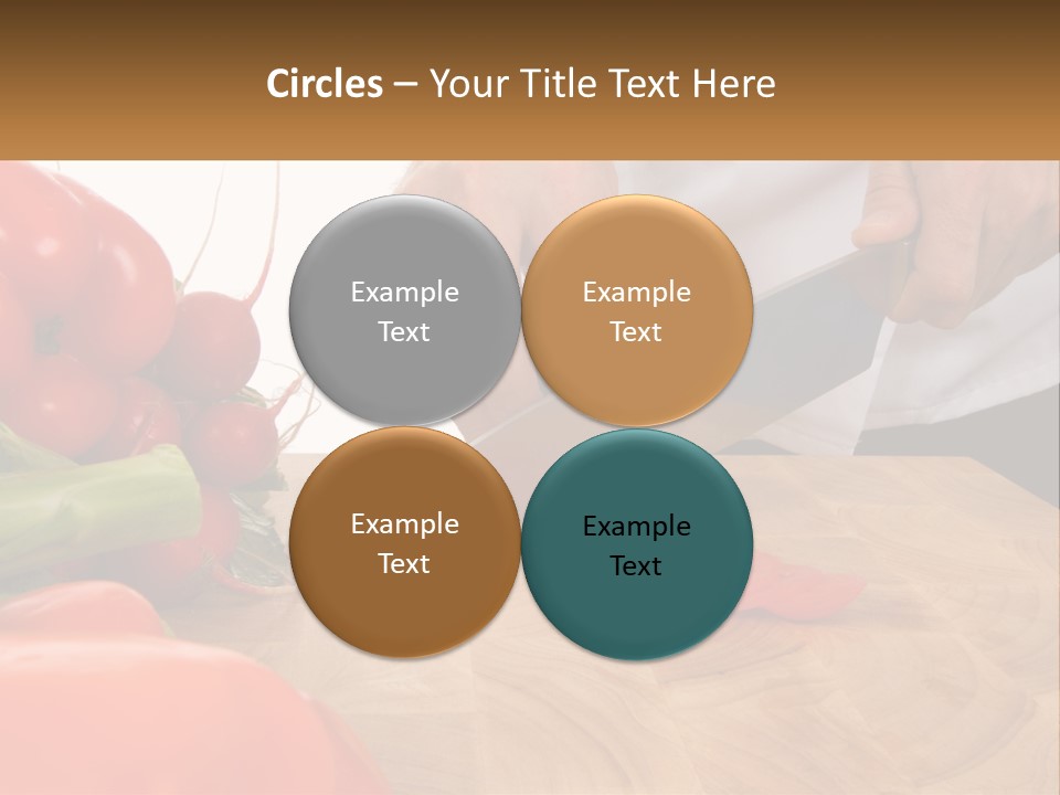 A Person Cutting A Tomato On A Cutting Board PowerPoint Template