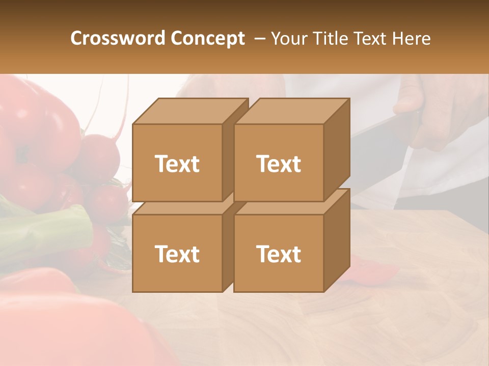 A Person Cutting A Tomato On A Cutting Board PowerPoint Template
