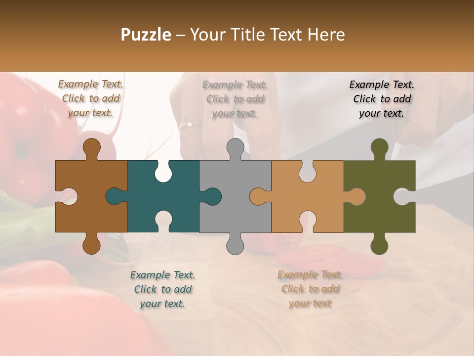 A Person Cutting A Tomato On A Cutting Board PowerPoint Template