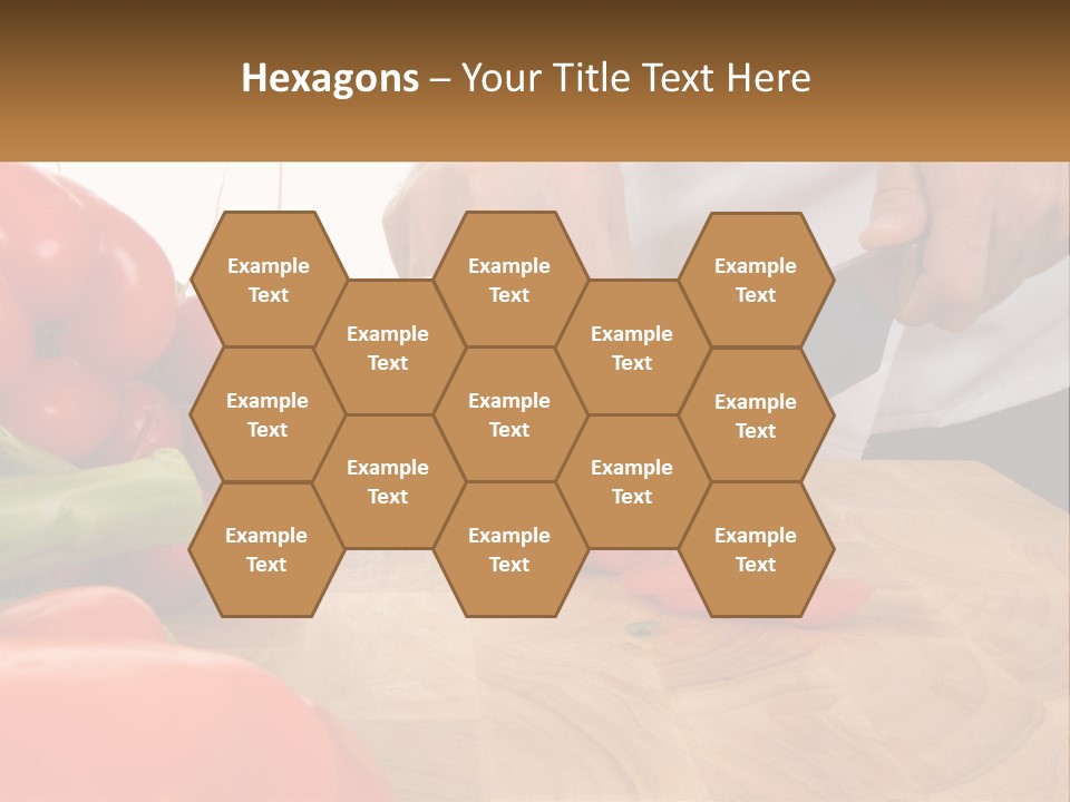 A Person Cutting A Tomato On A Cutting Board PowerPoint Template